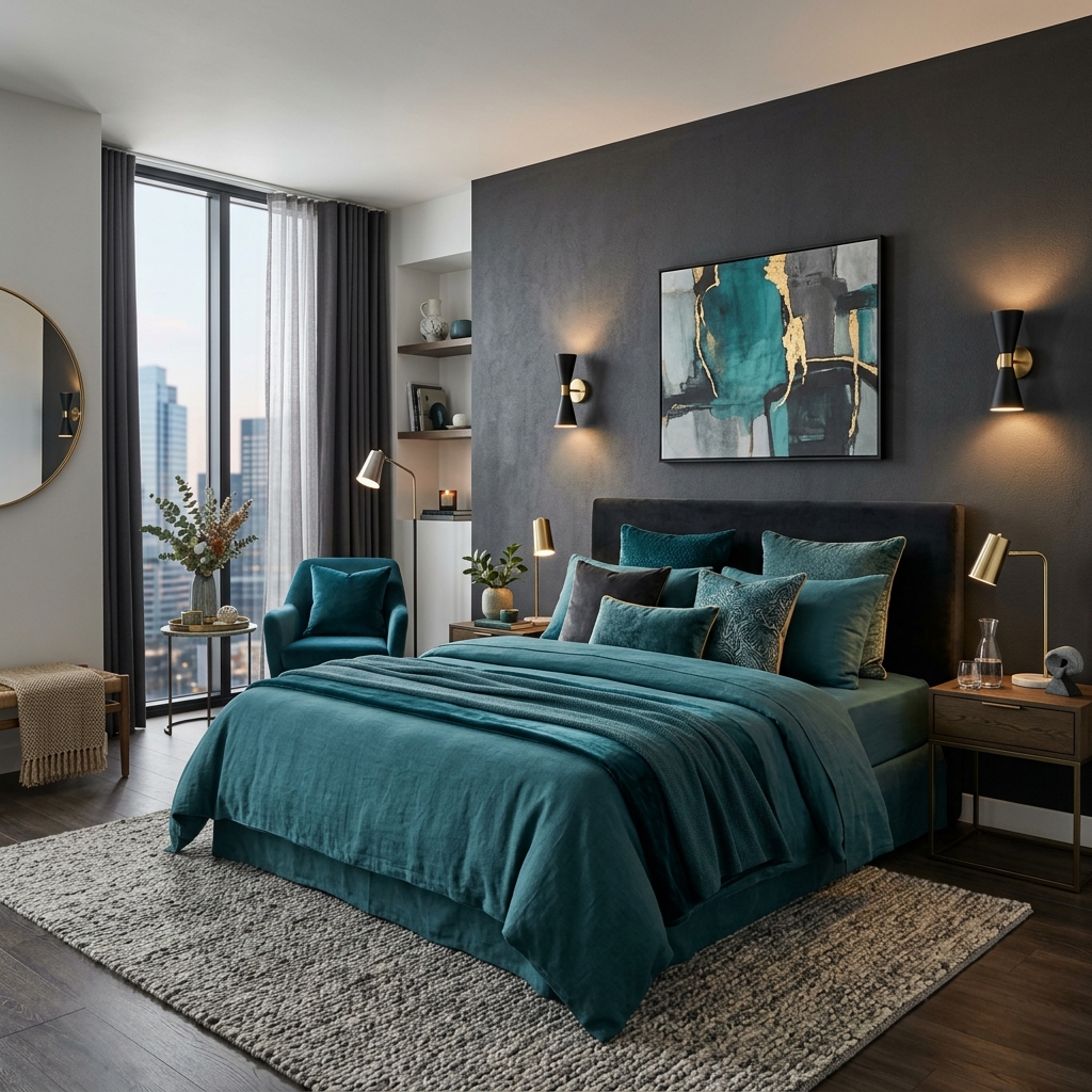 Bedroom 3D render preview
